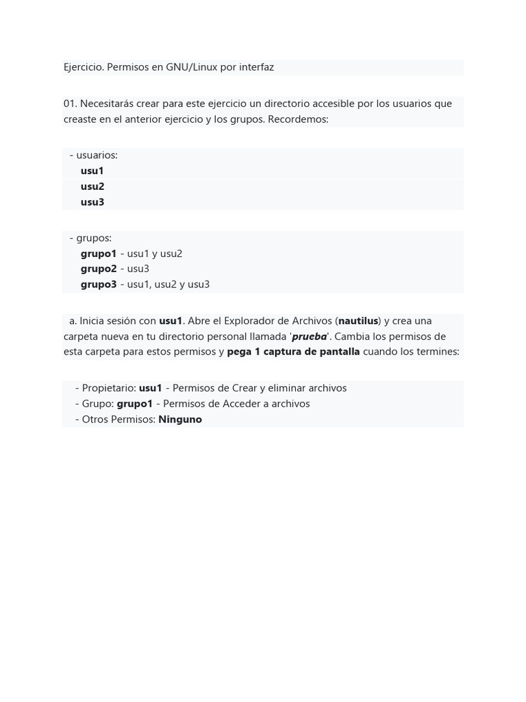 Permisos de Archivos en GNU/Linux | PDF | Archivo de computadora | Software