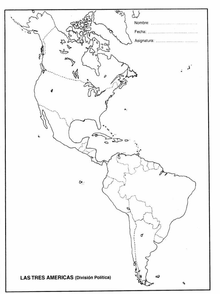 Mapa de Las Américas Político | PDF