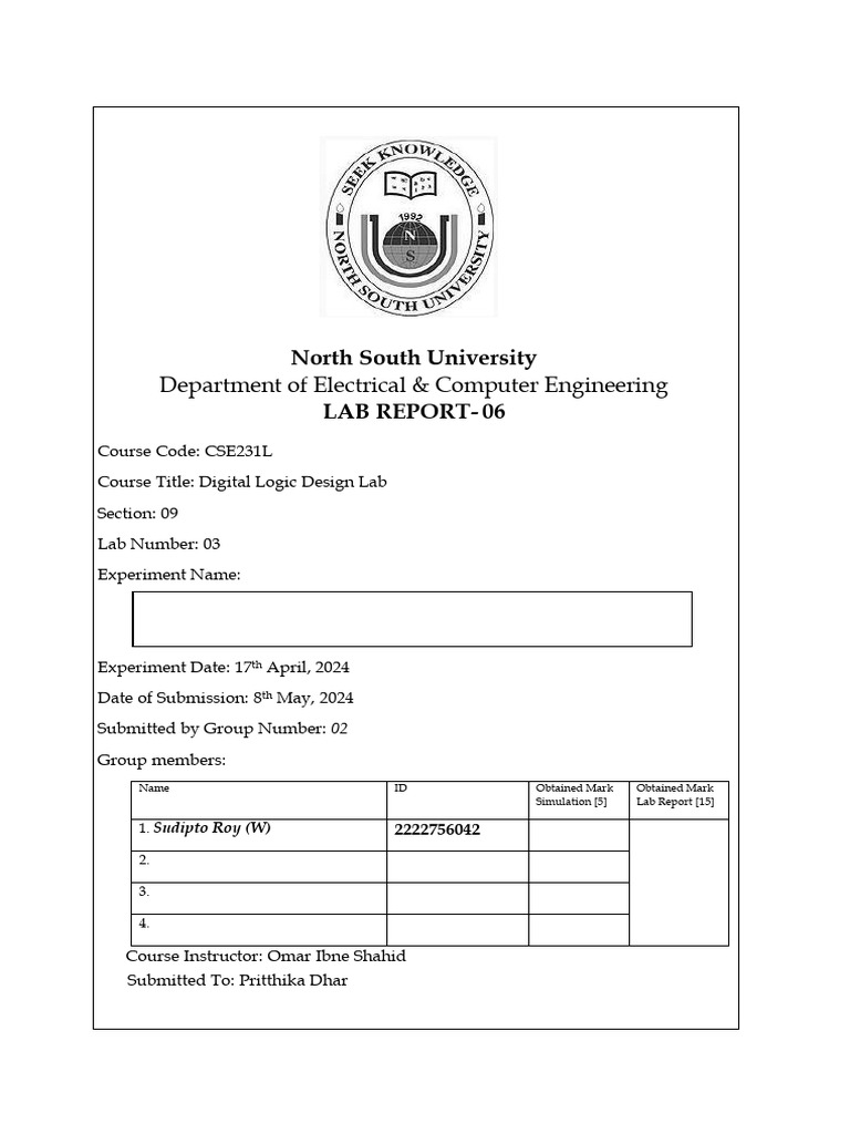 LAB - Report - 07 - Introduction To Multiplexers & 3 To 8 Line Decoder ...