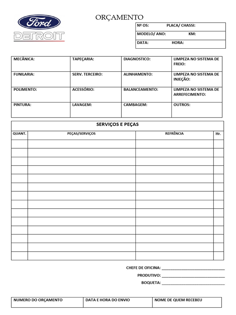 Modelo de Orcamento | PDF