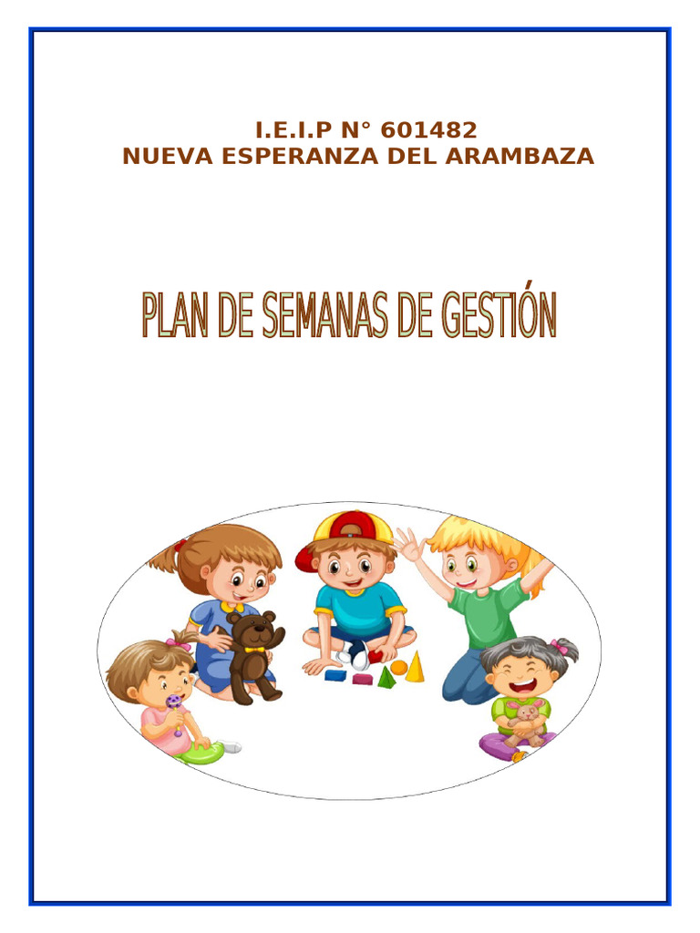 Plan Anual de Gestión 2025 - I.E. N° 601482 | PDF | Evaluación | Plan ...