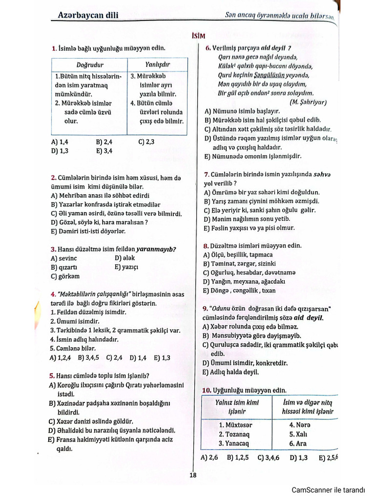 9cu Sinif Isim Pdf