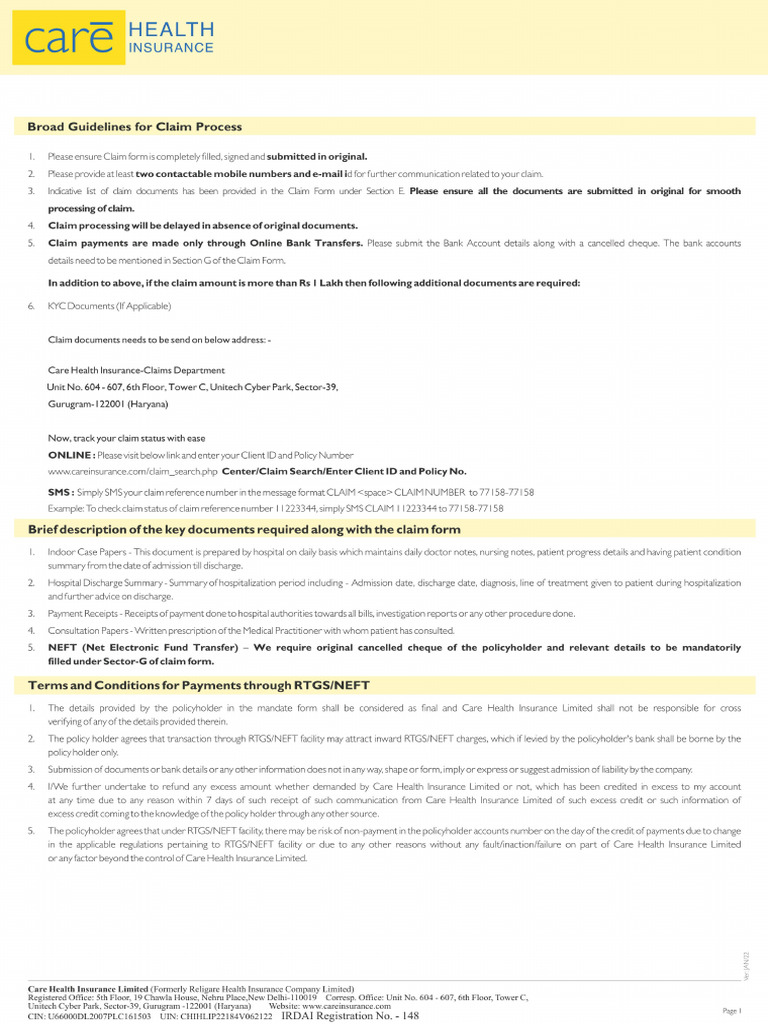 Claim Form | PDF