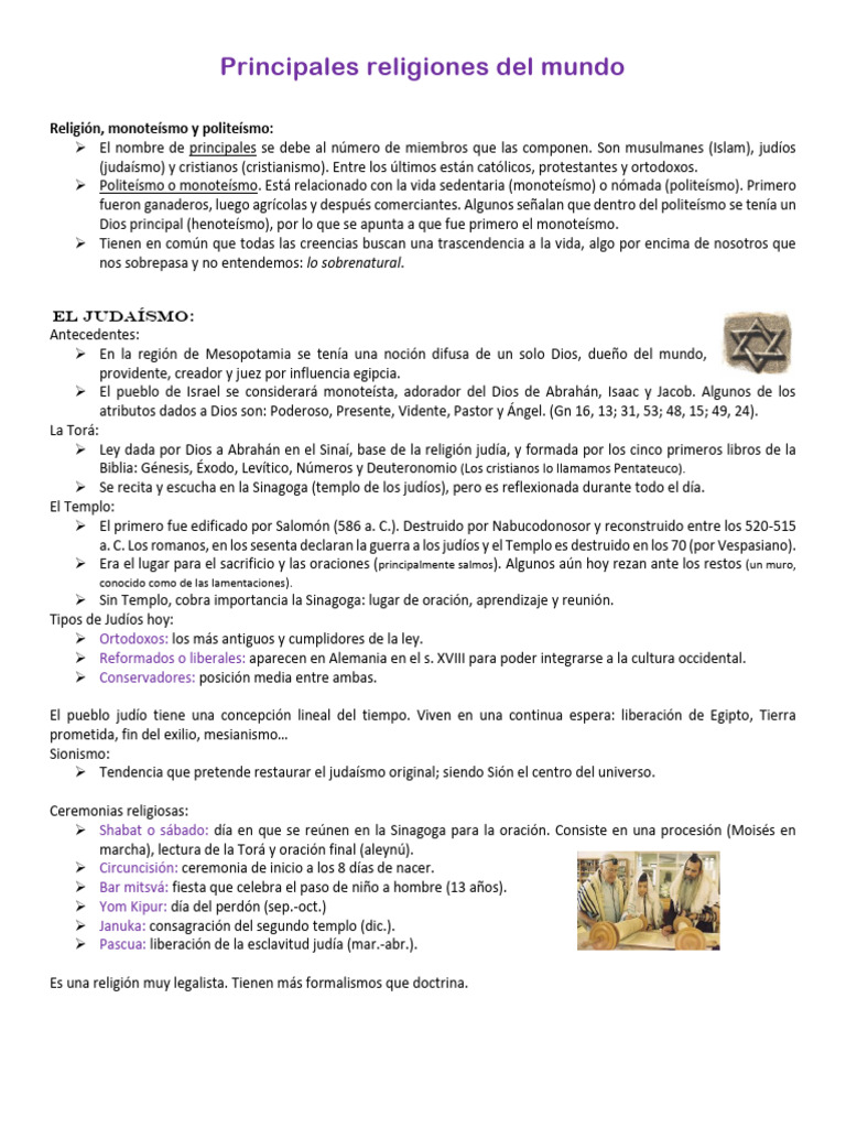 Principales religiones del mundo | PDF | Monoteísmo | Shiva