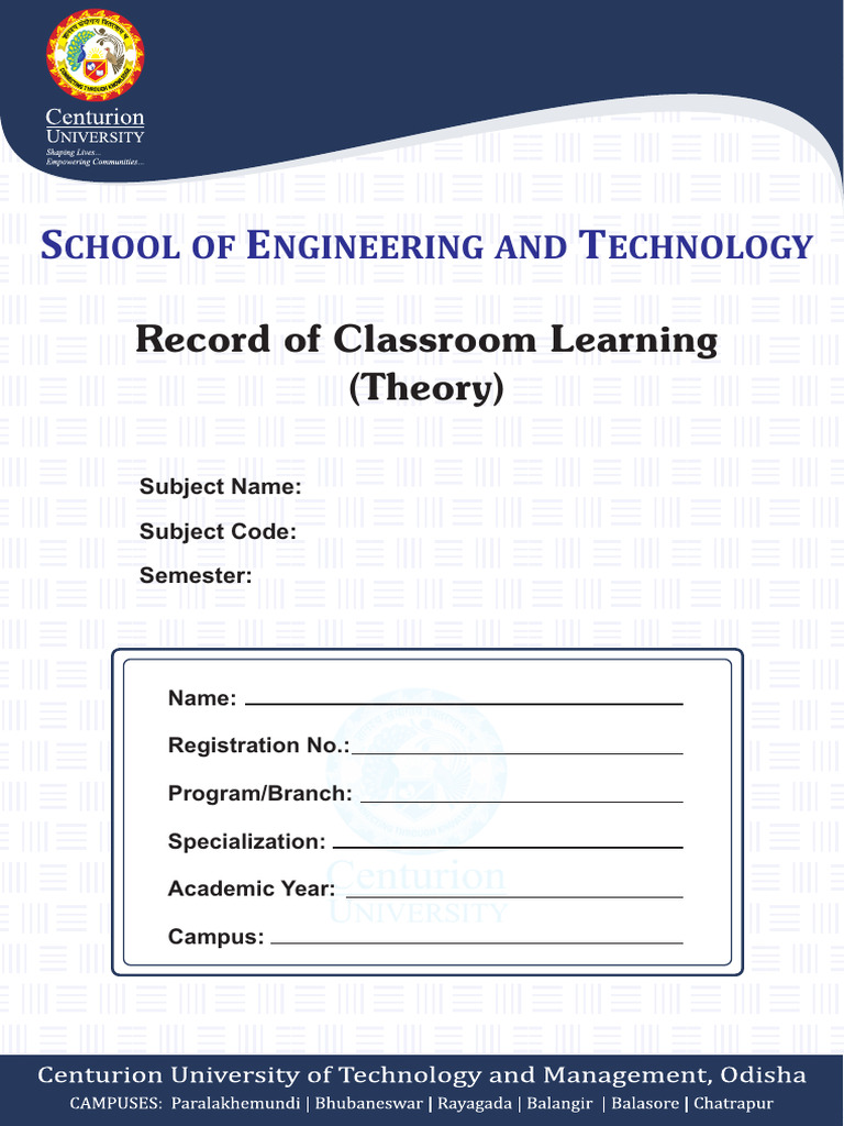 Classroom Learning Record Template | PDF | Learning