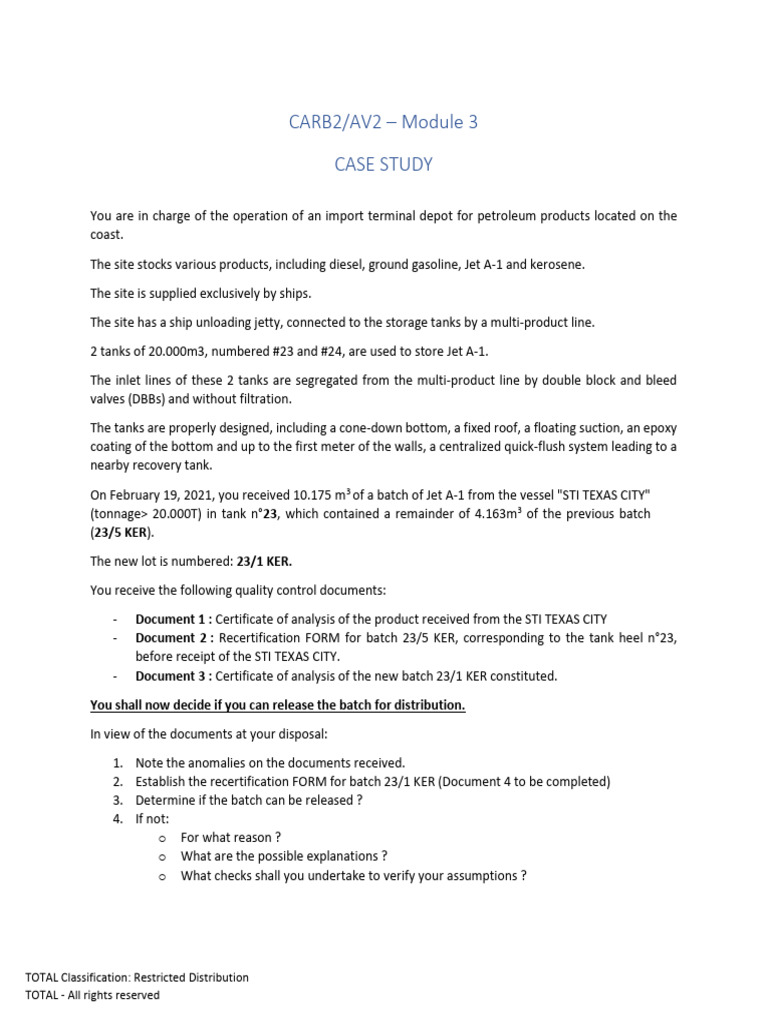 Jet A-1 Quality Control Case Study | PDF
