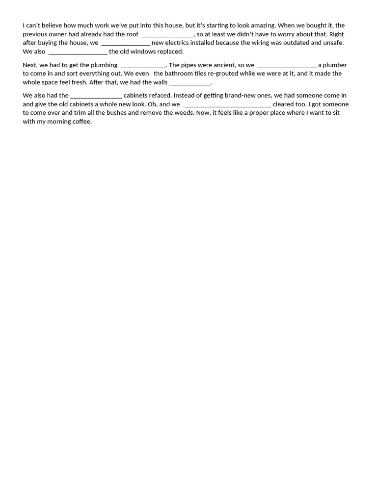 Home Renovation Progress Update | PDF