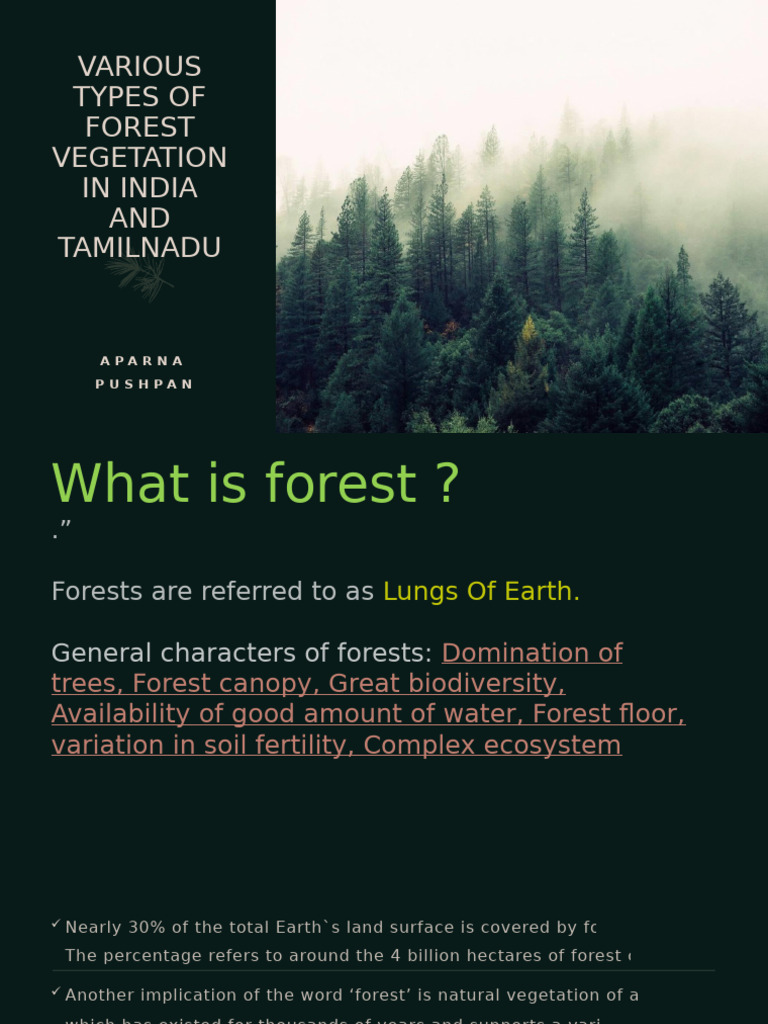 Forest Vegetation Types in India | PDF | Forests | Tropics