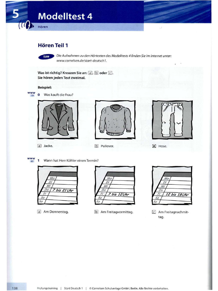 Prufungstraining Modelltest 4 | PDF