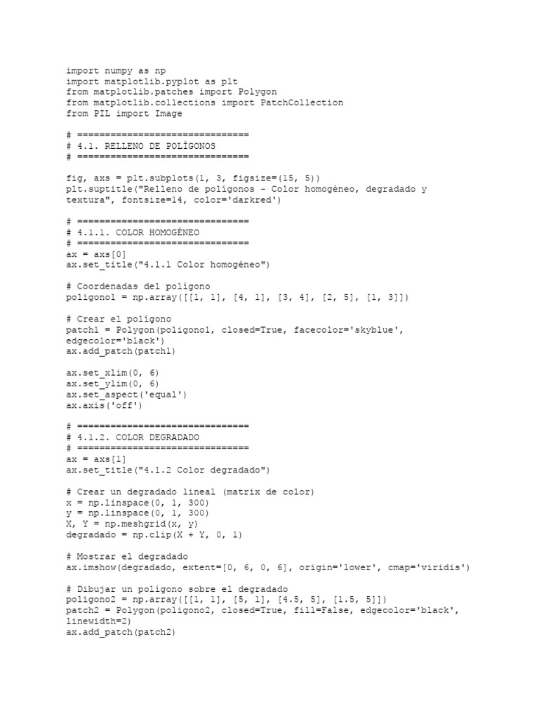 Relleno de Polígonos en Python | PDF