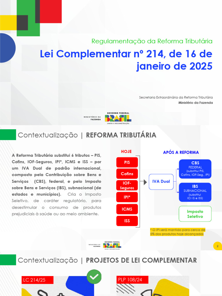 Reforma Tributária: IVA Dual e Regimes Especiais | PDF | Impostos ...