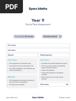 Year 9 Maths Assessment Practice | PDF | Area | Euclidean Geometry