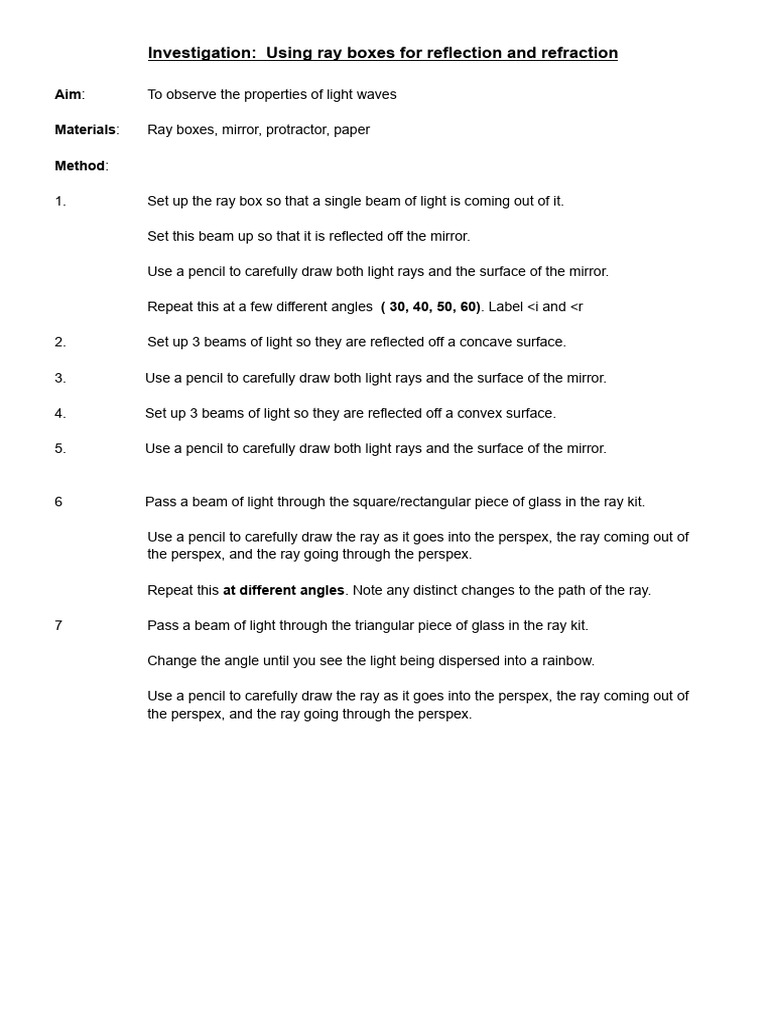 8 12IS Reflection and Refraction | PDF | Reflection (Physics) | Refraction