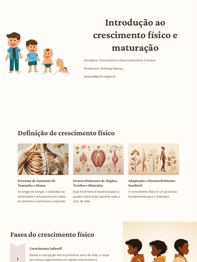 Crescimento Físico e Maturação Infantil | PDF | Puberdade | Adolescência