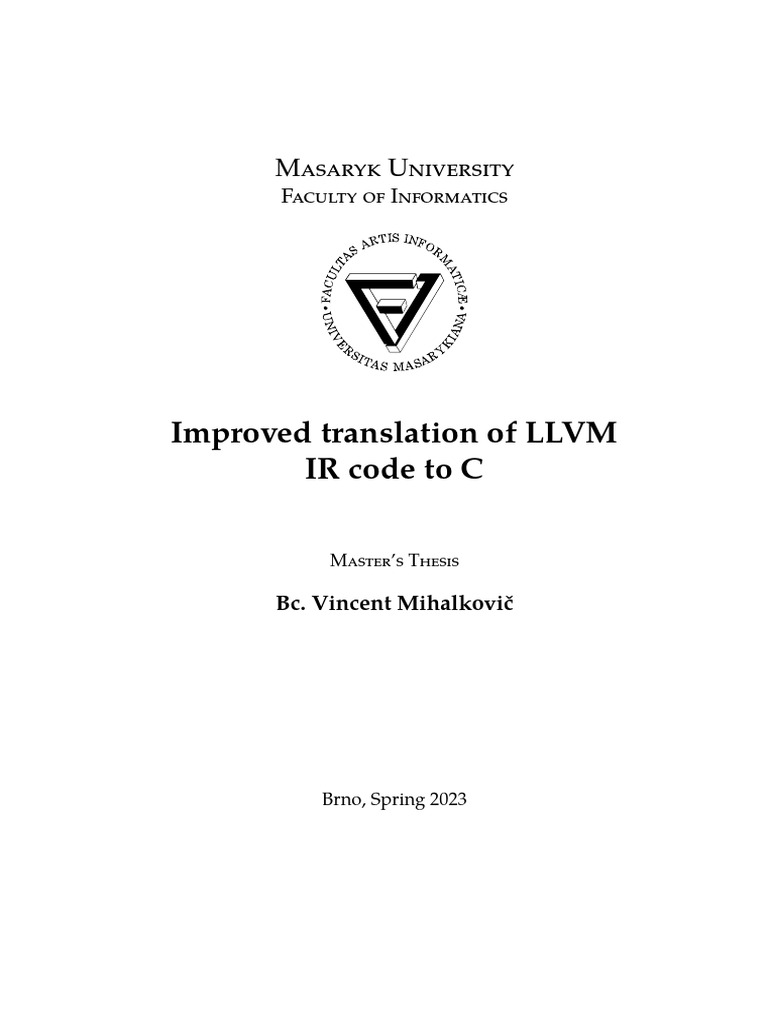 Enhanced LLVM to C Decompilation Tool | PDF | Data Type | Pointer ...