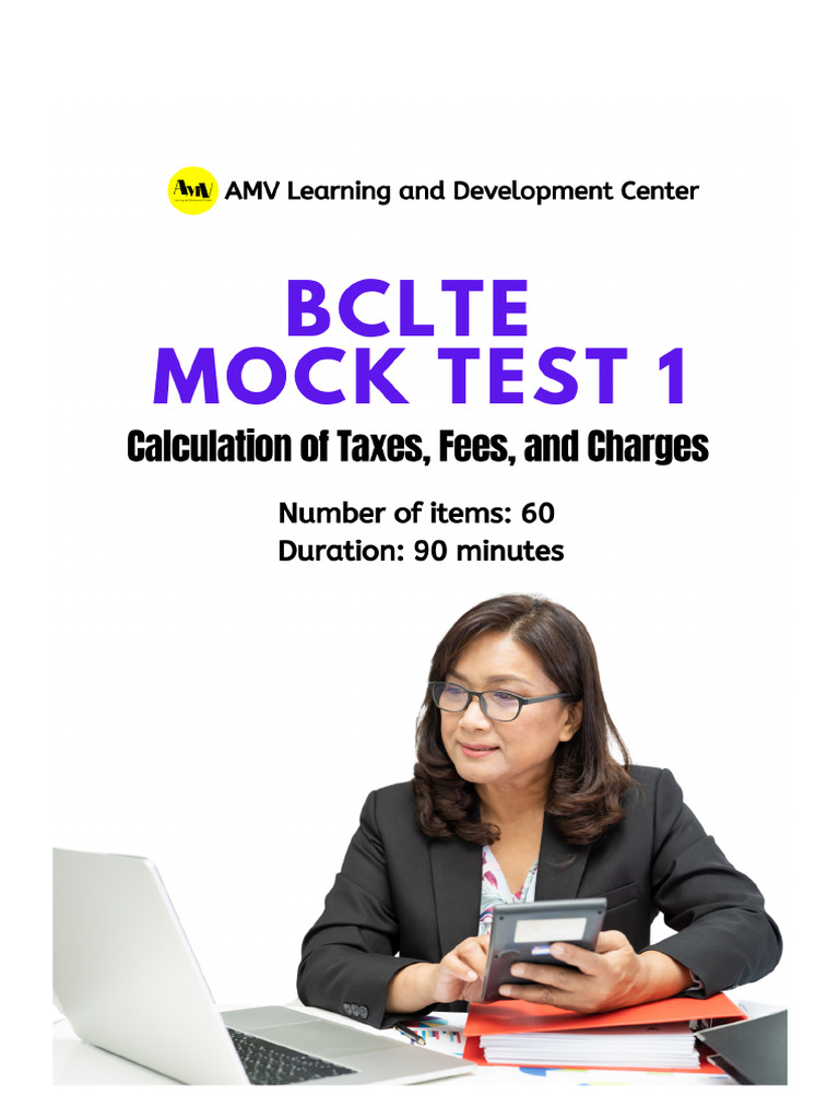 Bclte Mock Test 1 - Calculations (Final Version 05192025) | PDF | Taxes ...