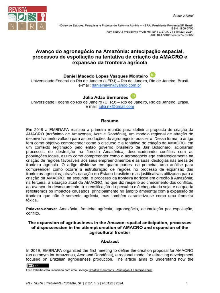 Agronegócio e AMACRO na Amazônia | PDF | Agricultura | Milho