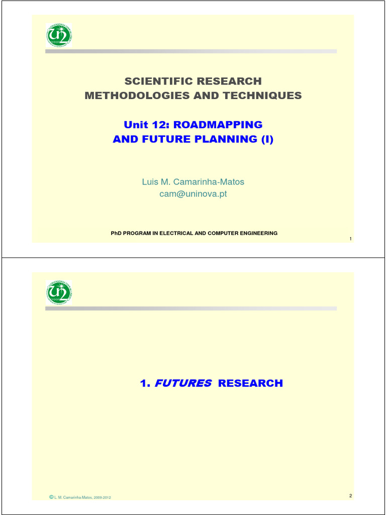 Roadmapping in Futures Research Techniques | PDF | Scenario Planning ...