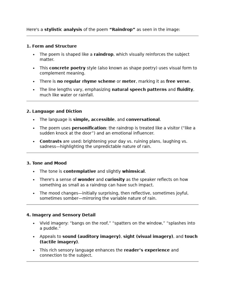 Stylistic Analysis of 