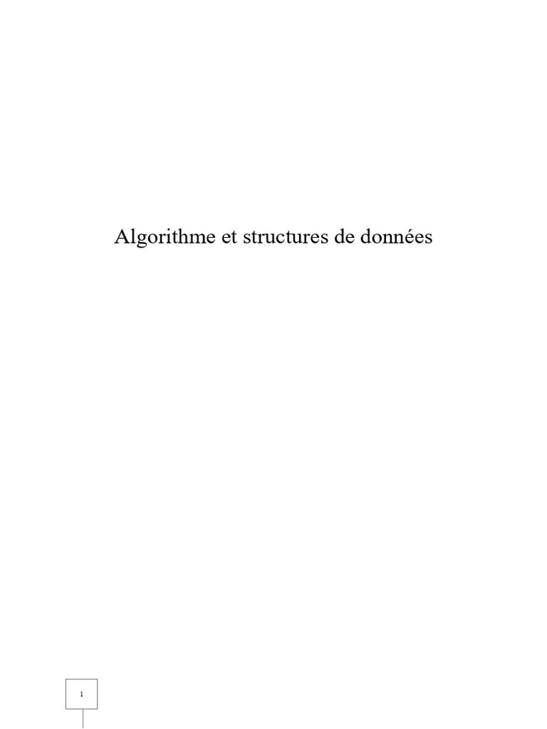Algorithmes et structures de données | PDF | Programme informatique ...