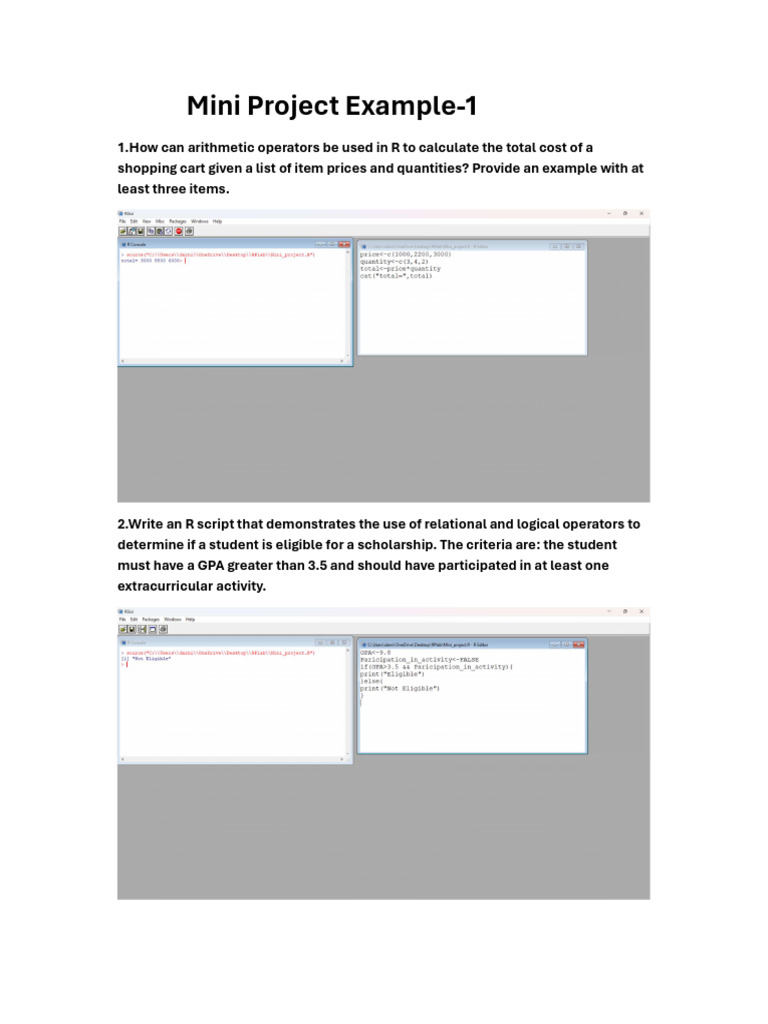 Mini Project 1 | PDF