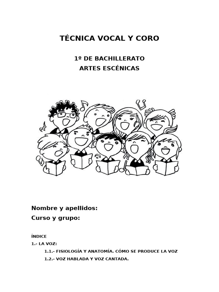 Técnica Vocal y Canto en Coro | PDF | Coro | Canto