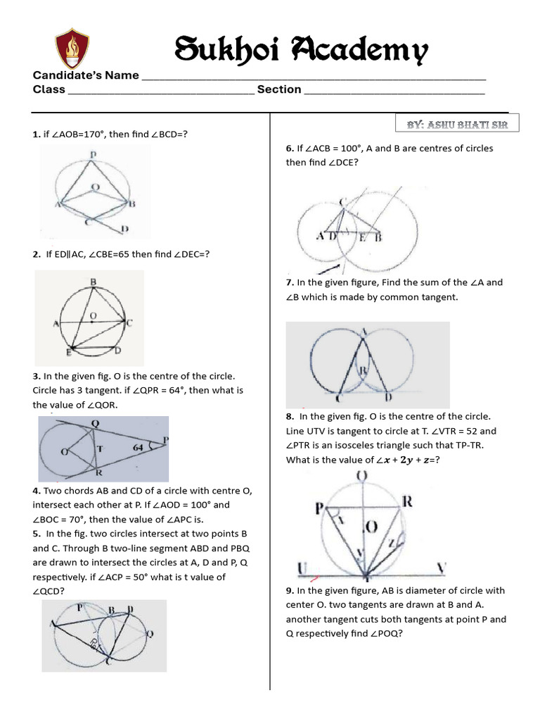 Geometry Problems and Solutions | PDF | Circle | Triangle