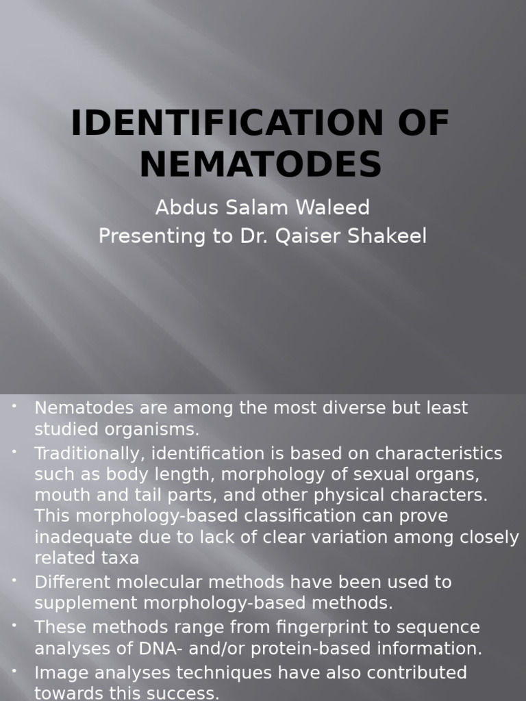 Identification of Nematodes | PDF | Gel Electrophoresis | Dna Sequencing