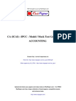 Respaper CA (Icai) - Ipcc - Model Mock Test Group I Paper 1 Accounting