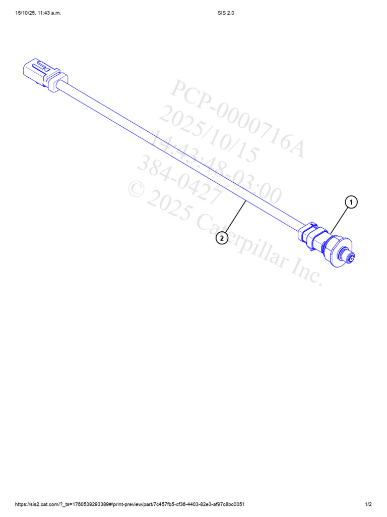 384-0427 Sensor Gp-Pressure - Implement Pump | PDF