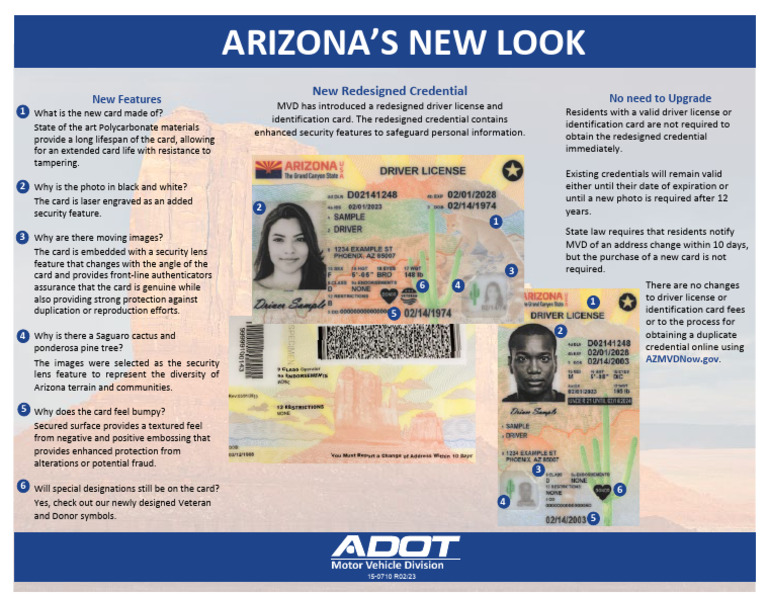 Arizona's Redesigned ID Card Features | PDF