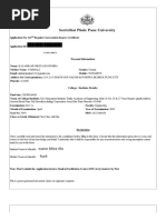 Pune University Convocation Application | PDF