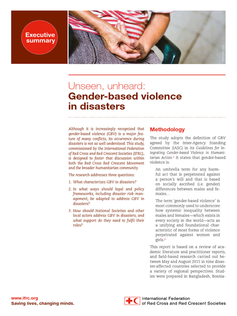 Gender-Based Violence in Disasters Report | PDF | International ...