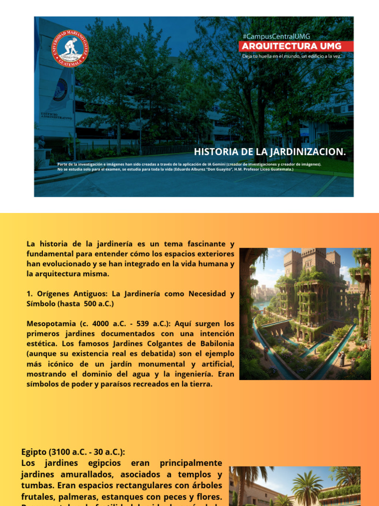 Evolución de la Jardinería a Través de la Historia | PDF | Jardines ...