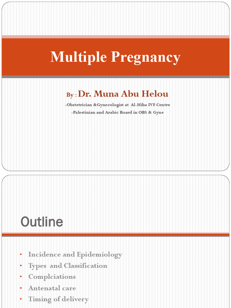 Understanding Multiple Pregnancy Risks | PDF | Twin | Multiple Births