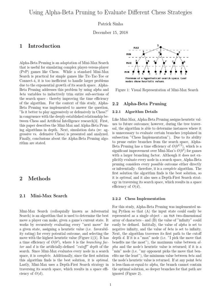Chess Strategy Analysis with Alpha-Beta Pruning | PDF | Chess Openings ...