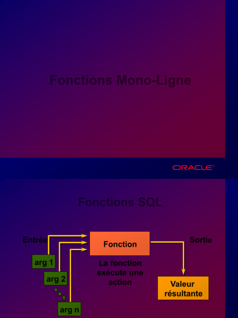Guide des Fonctions SQL Mono-Ligne | PDF | Données informatiques | Notation