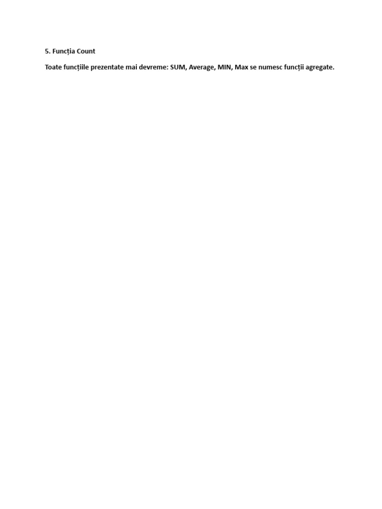 Functia Count | PDF