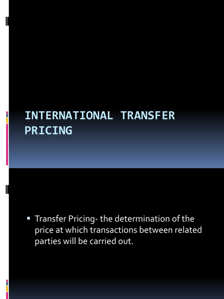 International Transfer Pricing Overview | PDF | Prices | Microeconomics