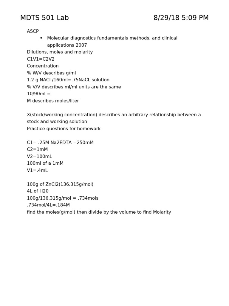Molecular Diagnostics Lab Techniques | PDF