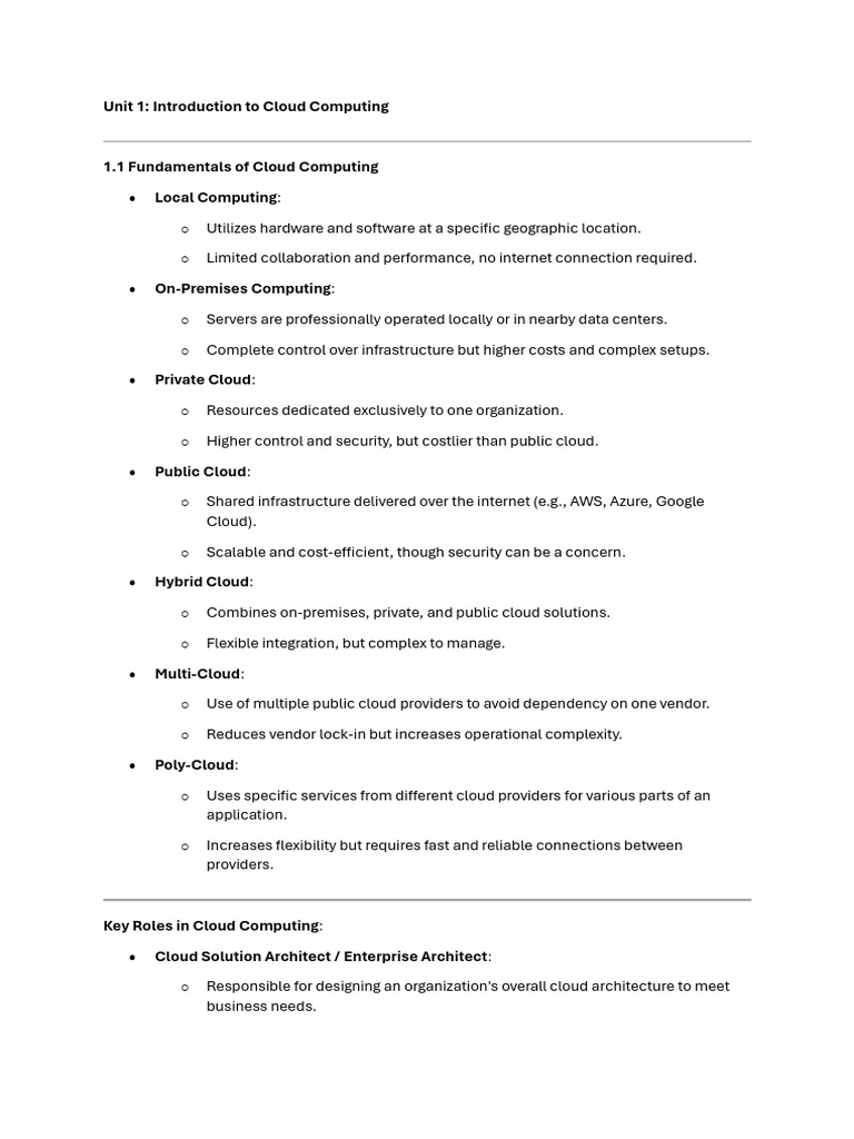 Cloud Computing Fundamentals Overview | PDF | Cloud Computing ...