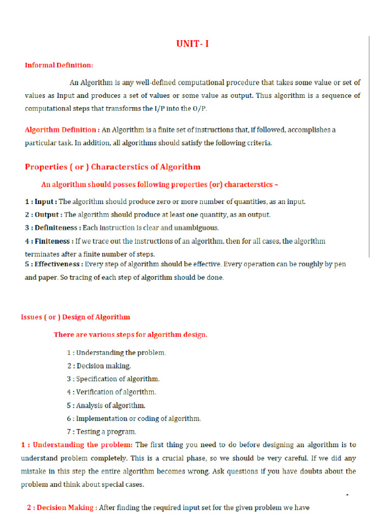 Daa Unit-1 | PDF