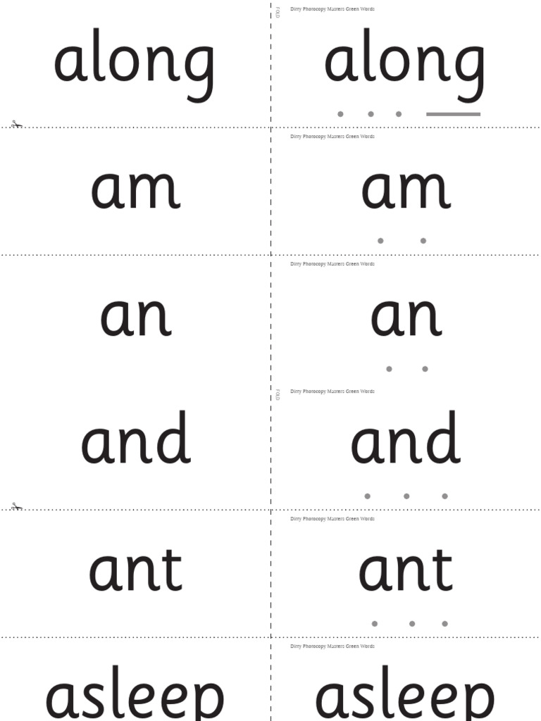 Ditty Green Words List PDF | PDF