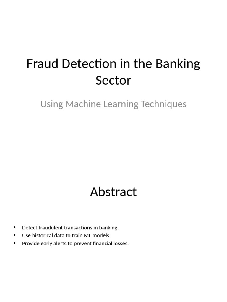Machine Learning for Banking Fraud Detection | PDF