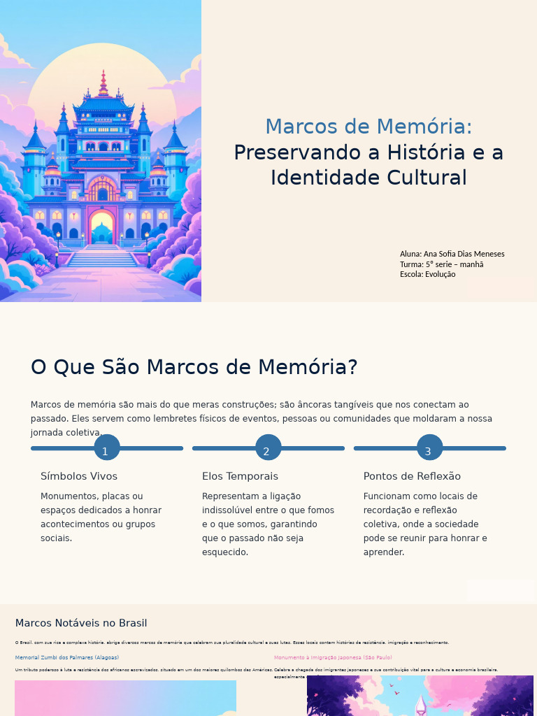 Marco de Memória - Ana Sofia | PDF | Brasil | Educação em Artes Liberais