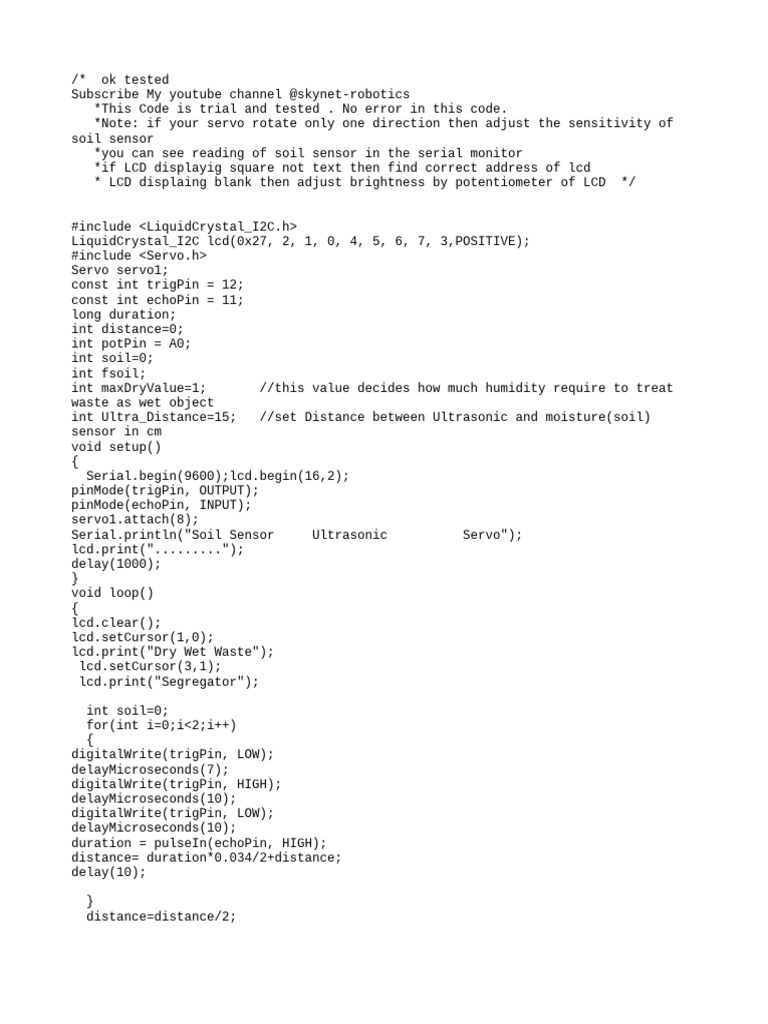 Soil and Waste Segregation System Code | PDF