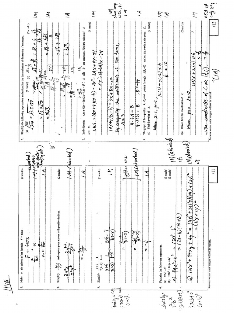 20222023 Math S2 Final Paper 1 MS | PDF