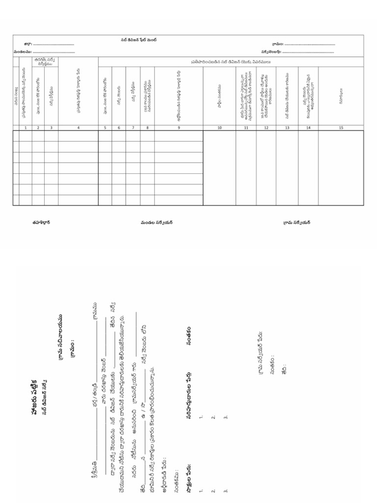 Non RS Sub Div Forms | PDF