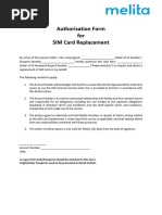 Airtel SIM Replacement Form Guide | PDF