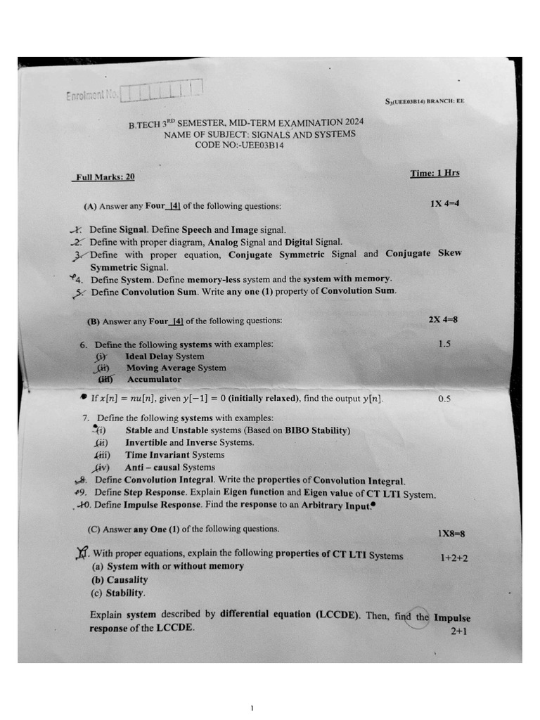 3rd Sem Mid Term | PDF